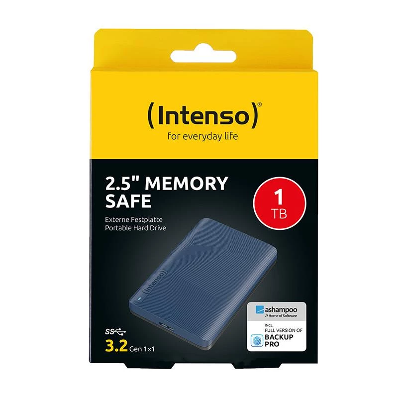 Externe Festplatte | INTENSO | 1000 GB | Farbe Blau | 6029565