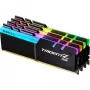 DIMM 32 GB DDR4-3200 (4x 8 GB) Quad-Kit, Arbeitsspeicher schwarz, F4-3200C16Q-32GTZRX, Trident Z RGB, INTEL XMP