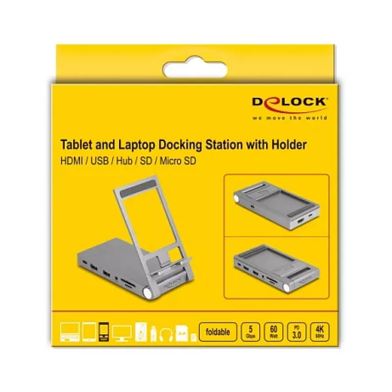 Dockingstation DeLOCK 88199 4K mit Halterung