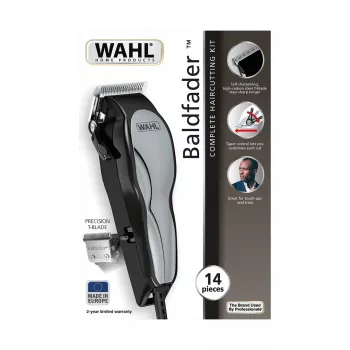 Haarschneider Wahl 20107.0460 Baldfader — kabelgebundener AC-Trimmer, 6 Längenstufen, 1–13 mm, 45 mm Schneidkopfbreite, Schwarz/Chrom