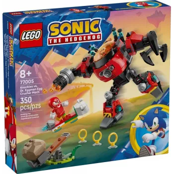 LEGO Konstruktionsspielzeug-Set Sonic the Hedgehog 77005 Knuckles vs Dr Eggman Egg Crusher Mech, 350 Teile, Alter 8+