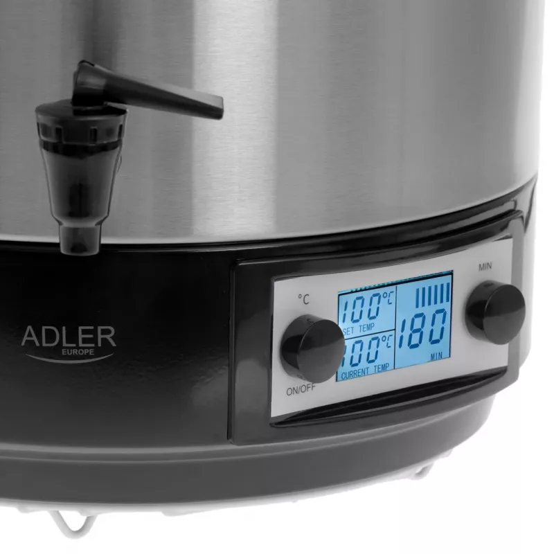 Einkochautomat Adler AD 4496 28L 2600W Edelstahl Schwarz