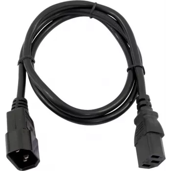Netzverlängerungskabel Omnitronic 30235104, 3×0,75 mm², 1 m, schwarz