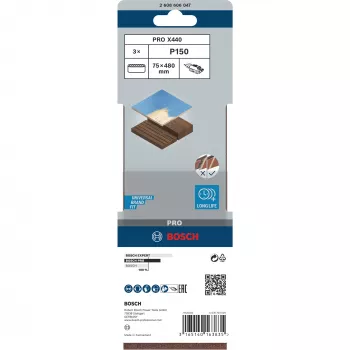 Schleifband X440 Best for Wood and Paint, 75x480mm, K150