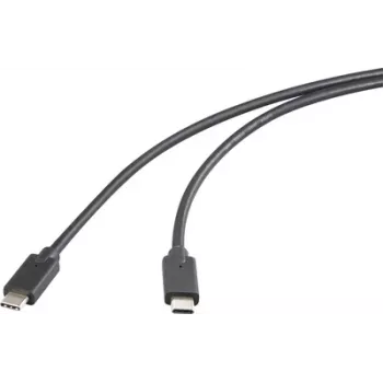 Renkforce USB-C-Kabel USB 3.2 Gen2x2 Stecker Stecker 2,00 m Schwarz TPE-Mantel (RF-6609644)