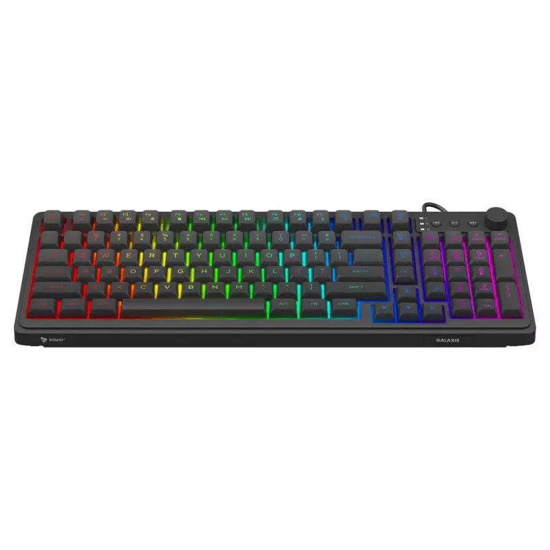 Savio Galaxis Gaming-Tastatur USB QWERTY US Englisch Schwarz