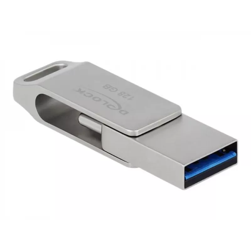 USB-Flash-Laufwerk DeLOCK 128 GB USB-C Typ-A Drehgelenk-Modell