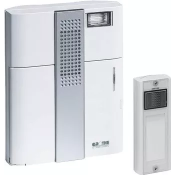 Grothe MISTRAL 300M Funk-Türklingelset Silber - Weiß (43300)