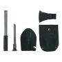 FOSCO taktisches Feldspaten 433120 mit integrierter Säge und Axt, Edelstahl, 836 g, schwarz