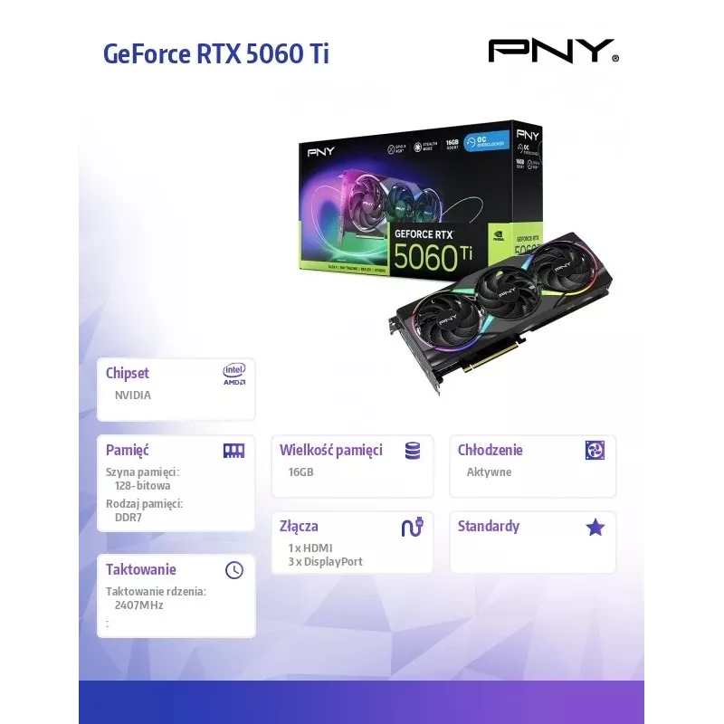 Grafikkarte GeForce RTX 5060 Ti 16GB RGB VCG5060T16TFXXPB1-O