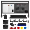 Ergo Office Schreibtisch-Trennwand / Organizer, max. Belastung 10 kg, Whiteboard, Breite 1116 mm, schwarz, ER-301 B