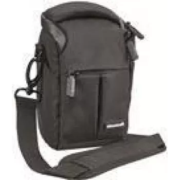 Tasche Cullmann Malaga Vario 100 — schwarzes Polyester, Schultergurt, 3 Außentaschen, 0,184 kg