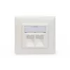 Digitus | Wandplatte für Keystone-Module, deutscher Typ, Mittelplatte 50x50 mm, Rahmen 80x80 mm | DN-93801-1