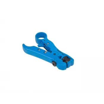 Kabelabisolierer LANBERG NT-0102, Kunststoffgriff, Schutzisolierung, austauschbare Klingen, blau