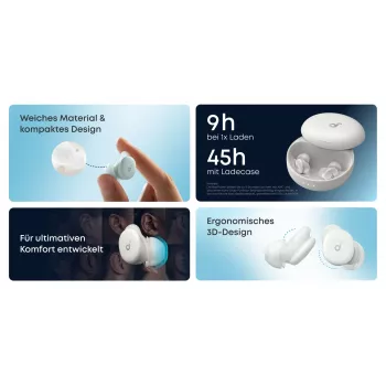 Wiederverwendbarer Ohrstöpsel Anker Soundcore Sleep A30 — In-Ear, kabellos, grün, 2 Stk.