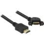 DeLOCK - Video-/Audio-/Netzwerkkabel - HDMI - 28 AWG - HDMI, 19-polig (B) - HDMI, 19-polig (S) - 1,0m - Schwarz - 110-Grad-gewinkelter Stecker (85103)