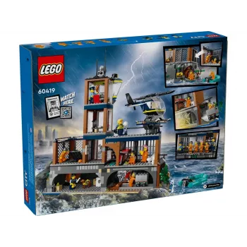 LEGO City Baukasten Polizeistation Gefängnisinsel 60419 — 980 Teile, 7 Minifiguren, 370×400×160 mm