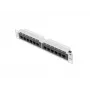 Patchpanel LANBERG PPU6-9012-S, 12-Port Cat6, Metall, grau