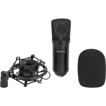 Großmembran-Kondensatormikrofon Omnitronic CM-78MK2 — Studio-Gesangs- und Instrumentenaufnahme