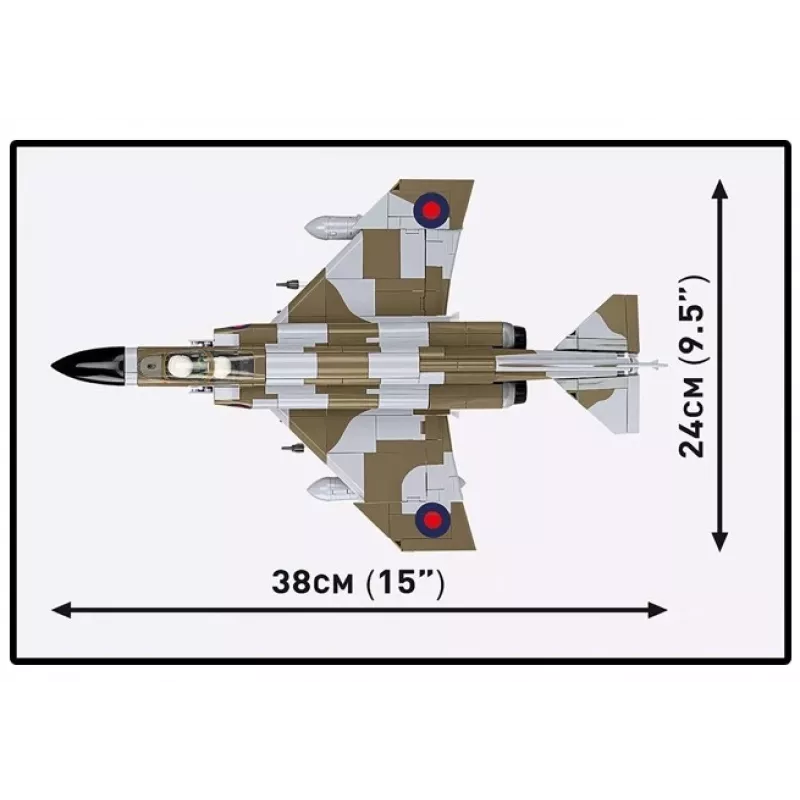 Cobi Blocks F-4M Phantom II Militärflugzeug-Modell, 728-teiliges Konstruktionsset