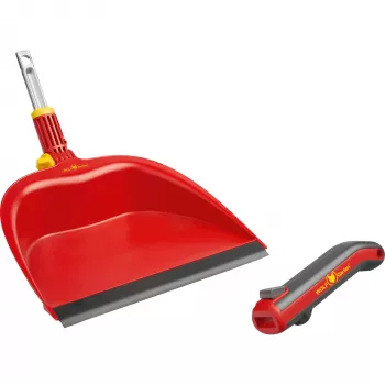 Kehrschaufel WOLF-Garten BK-M 25 cm rot/grau — Outdoor-Gartenkehrschaufel, kompakt 25 cm breit