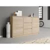 Topeshop KOMODA 2D3S DĄB SONOMA Kommode