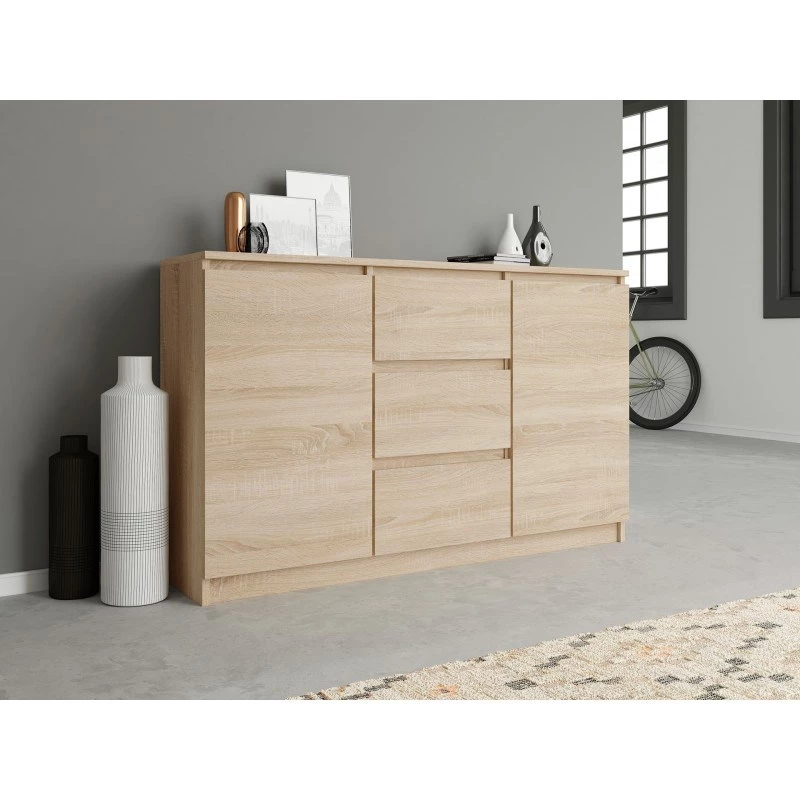 Topeshop KOMODA 2D3S DĄB SONOMA Kommode