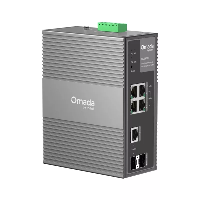 TP-Link IES206GPP Netzwerk-Switch Managed Gigabit Ethernet (10/100/1000) Power over Ethernet (PoE) Schwarz