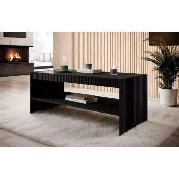 PAFOS Bank / Tisch 120x60x50 cm schwarz matt