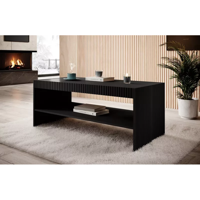 PAFOS Bank / Tisch 120x60x50 cm schwarz matt
