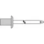 Blindniet GESIPA 4,0×8,0 mm Aluminium/Stahl, 500 Stück