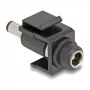 DeLOCK Keystone-Modul DC 5,5 x 2,5 mm Buchse auf DC 5,5 x 2,1 mm Stecker schwarz