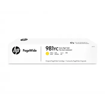HP 981YC Yellow Contract PageWide Crtg, Original, Tinte auf Pigmentbasis, Gelb, HP, HP PageWide Enterprise Color 556/586, Tintenstrahldrucker