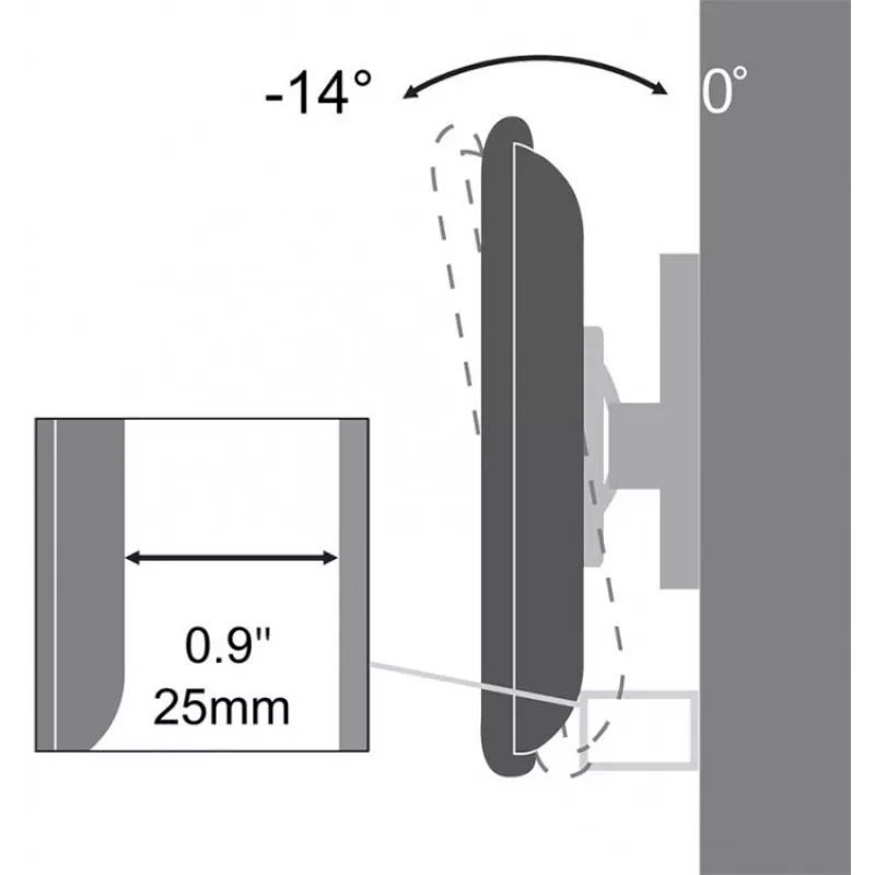 Sbox PLB-3422T Neigbarer Flachbildschirm-LED-TV-Halter 23-43 35kg