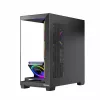 PC-Gehäuse MODECOM Volcano Stellar 5F ATX Midi Tower, gehärtetes Glas, 5 vorinstallierte Lüfter, USB‑C, unterstützt microATX/ATX, max. GPU 420 mm, CPU-Kühlerhöhe 175 mm