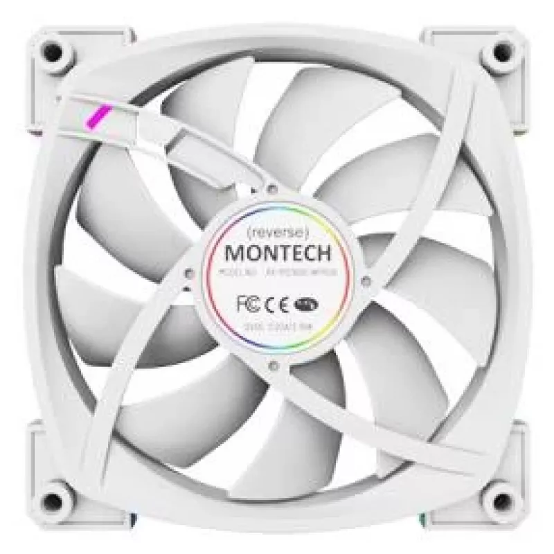Montech RX120 PWM Computergehäuselüfter 12 cm Weiß 3 Stück
