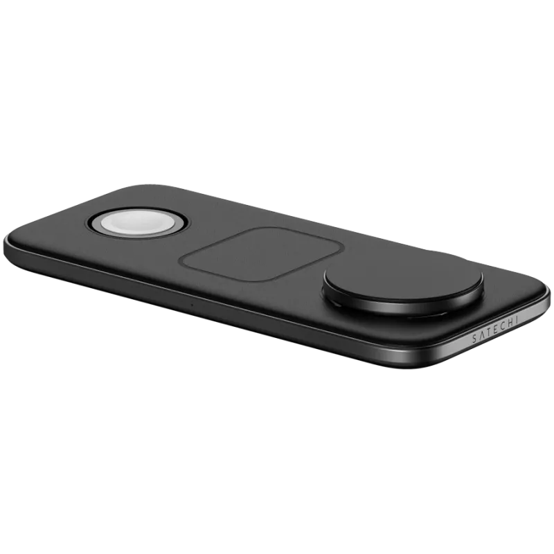SATECHI Qi2 Trio Wireless Charging Pad - mit Typ A-, C-, G-Steckern