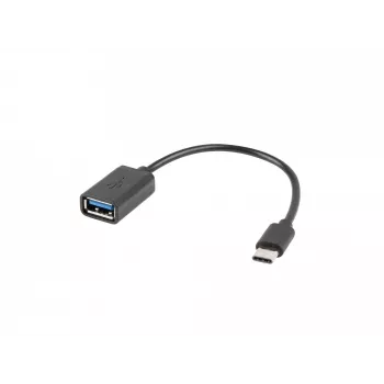 USB-Kabel Lanberg AD-OTG-UC-01 0,15 m USB 2.0 USB A USB C Schwarz