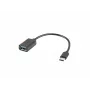USB-Kabel Lanberg AD-OTG-UC-01 0,15 m USB 2.0 USB A USB C Schwarz