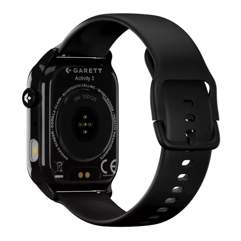 Smartwatch Garett Activity 3 schwarz — grundlegende Fitness- und Benachrichtigungsfunktionen