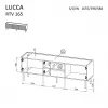 Cama LUCCA 3D TV-Schrank 165x40x59 schwarz