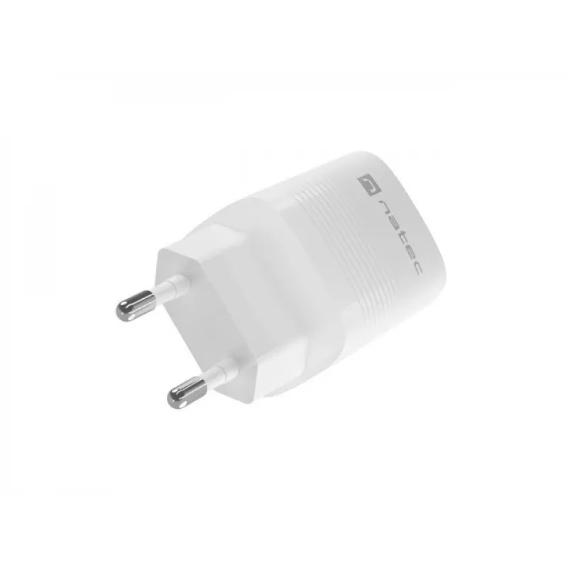 Kabelgebundenes Ladegerät für Mobilgeräte NATEC NUC-2140, 30W, USB-C PD 3.0 + USB-A, Samsung AFC, Weiß