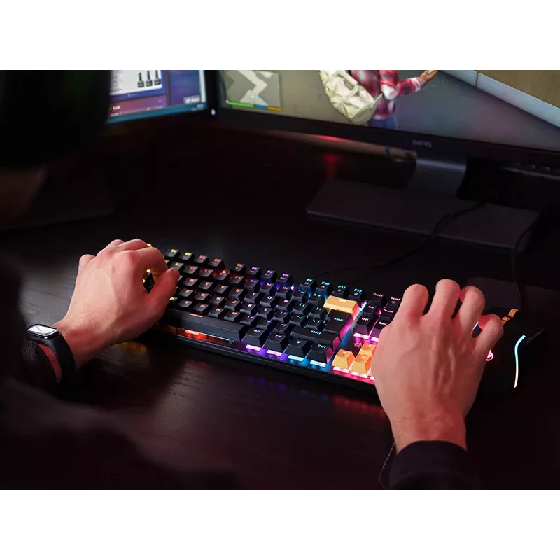 Tracer HORNET 87 Tastatur Maus inklusive Gaming USB QWERTY Englisch Schwarz, Gelb