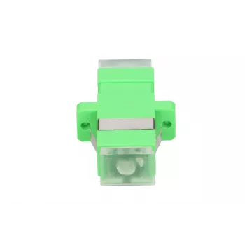 Glasfaseradapter Extralink SC/APC Singlemode Simplex mit transparenten Staubkappen, grün
