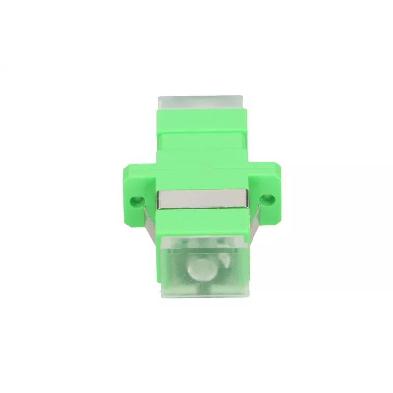 Glasfaseradapter Extralink SC/APC Singlemode Simplex mit transparenten Staubkappen, grün