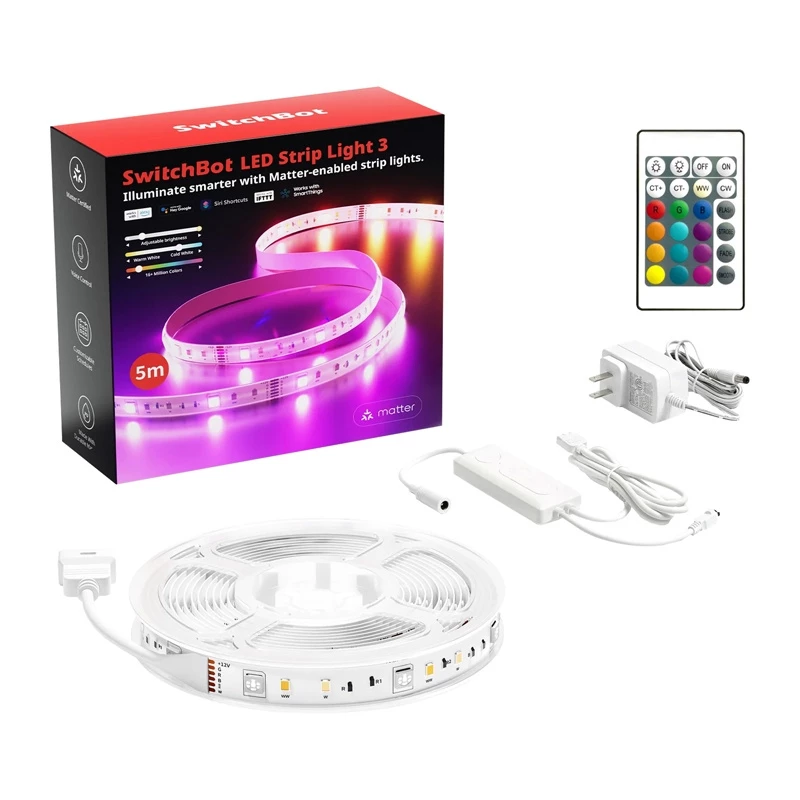LED-Streifen SwitchBot W1702110 3 m RGB farbwechselnd