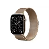 Apple Watch Series 11 GPS + Cellular 46mm Gold Titanium Gehäuse mit Gold Milanese Loop - S/M (MFD74ZR/A)