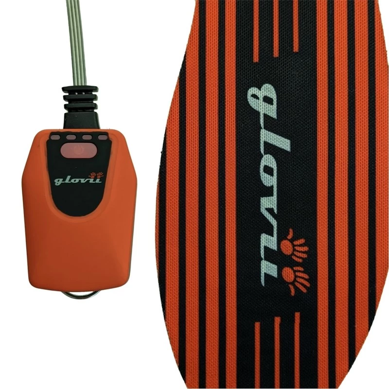 Beheizbare Einlegesohle Glovii GW4U unisex, Polyester 100%, Größe EU 36–48, rot/schwarz, Lithium-Ionen-Akku