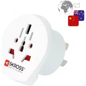 Skross 1.500222-E Reiseadapter CA W auf AUS/CHINA (1.500222-E)
