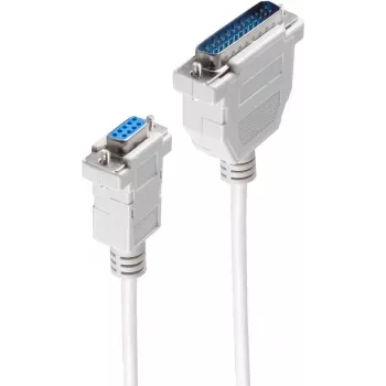 Serielles Kabel ShiverPeaks BS78065-5 Grau 5m DB-9 DB-25